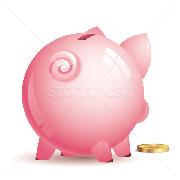 Vector piggy bank Stock photo © polygraphus