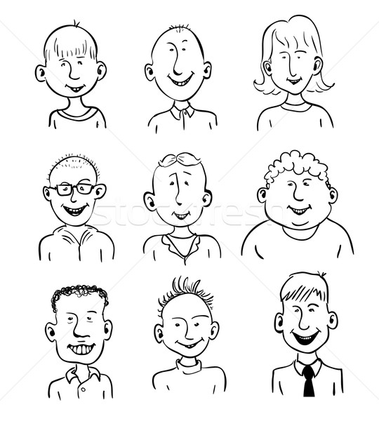 Smiling faces Stock photo © polygraphus