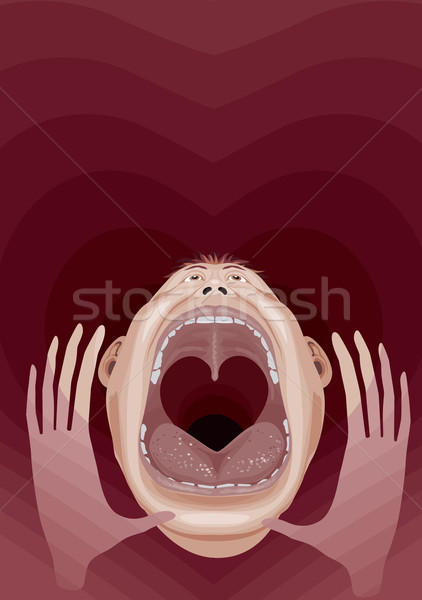 Sír szeretet sír férfi széles nyitva Stock fotó © polygraphus