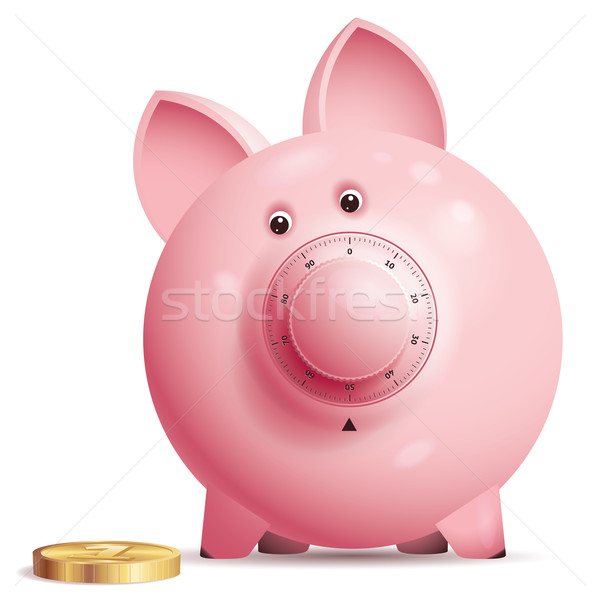 Stock photo: Vector piggy bank