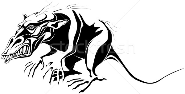 Monstre mutant rat eps8 blanc noir noir [[stock_photo]] © polygraphus