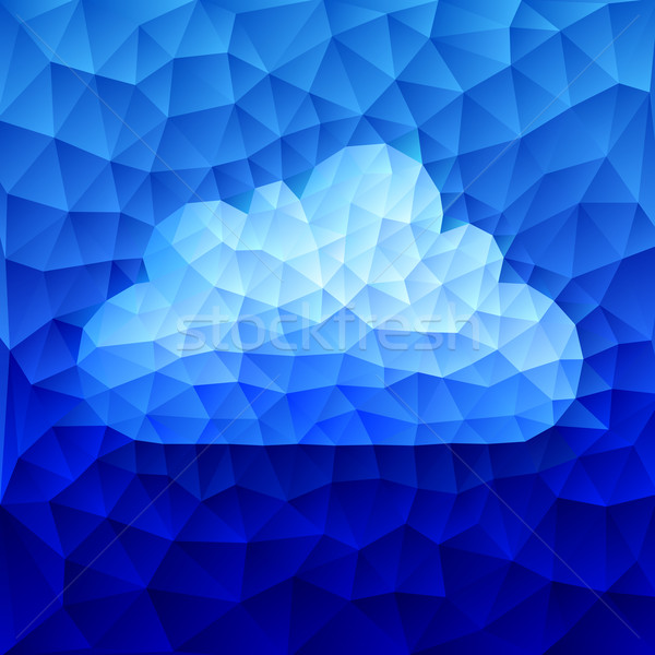 Vector wolk Blauw eps8 georganiseerd lagen Stockfoto © polygraphus