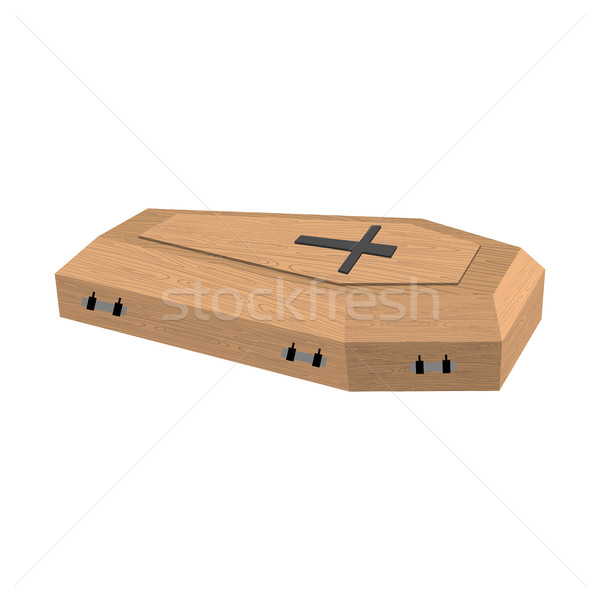 Koporsó izolált fából készült fehér vallás tárgy Stock fotó © popaukropa