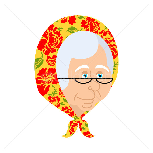 Russian Grandmother portrait. Old woman face in Russia. crone is Stock photo © popaukropa