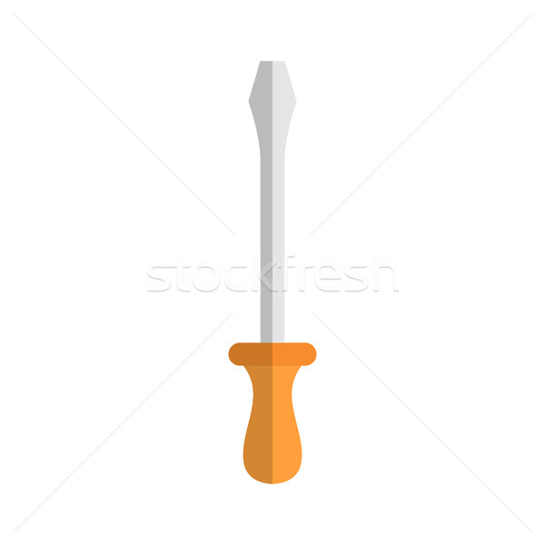 Screwdriver isolated. Tool on white background. turn-screw flat Stock photo © popaukropa