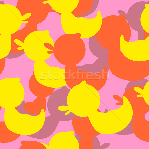 Military texture rubber ducks. Vector background camouflage Stock photo © popaukropa