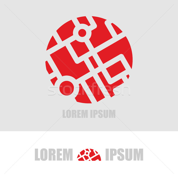 Logo  ball segments. Emblem  business template for organization  Stock photo © popaukropa