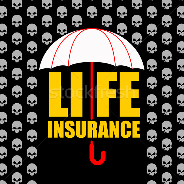 Lebensversicherung Schutz Unfall Tod Dach Regen Stock foto © popaukropa