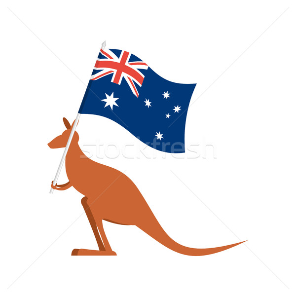 Stock foto: Flagge · Australien · Tag · Emblem · glücklich