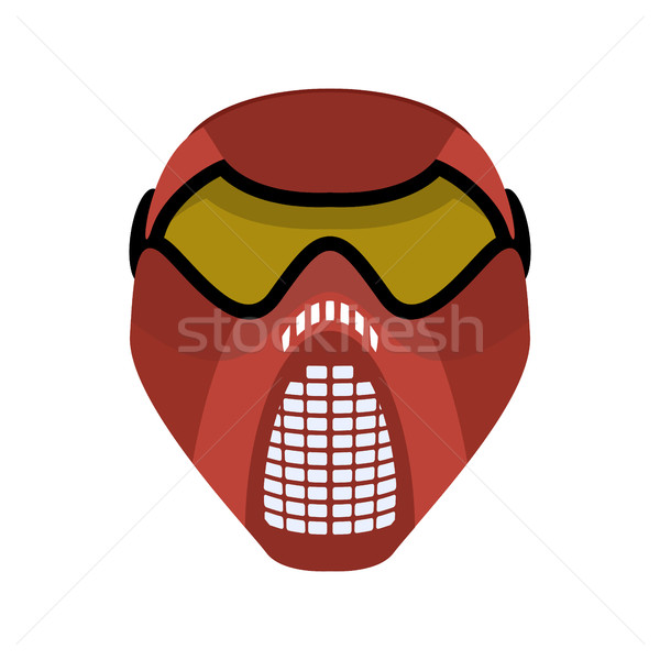  paintball mask. Protective helmet Scary. Sports respirator futu Stock photo © popaukropa