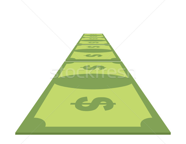 Road out of money. Wealth Path of cash. Dollar path Stock photo © popaukropa