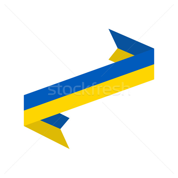 Ukraine Flag ribbon isolated. Ukrainian banner tape. state symbo Stock photo © popaukropa