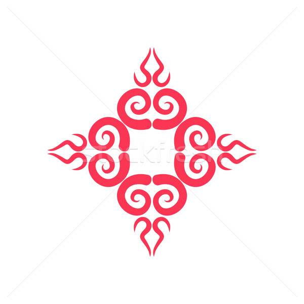 Arabic ornament isolated. Oriental decorative rosette. Islamic S Stock photo © popaukropa