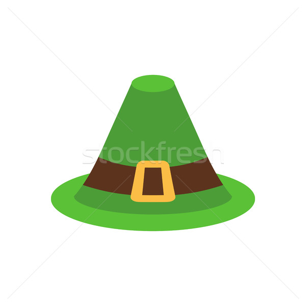 Leprechaun Hat green isolated. National Irish retro cap for dwar Stock photo © popaukropa