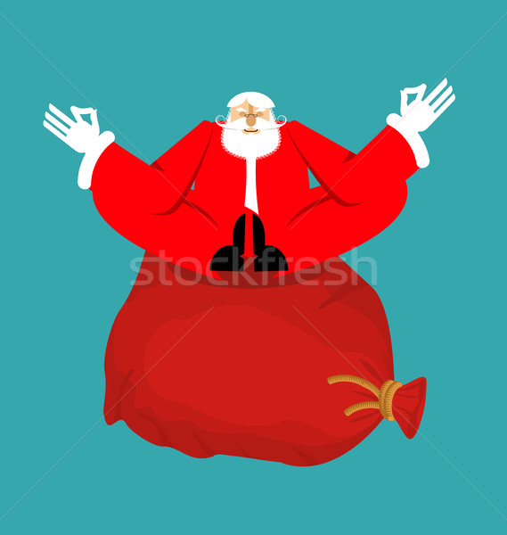 Stock foto: Rot · Tasche · Geschenke · Weihnachten · Yoga