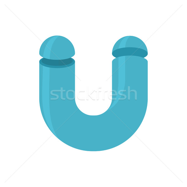 U Letter tube. Abstract logo. Eemblem of letter Stock photo © popaukropa
