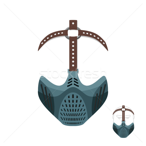 Stockfoto: Afschuwelijk · masker · leder · helm · sport