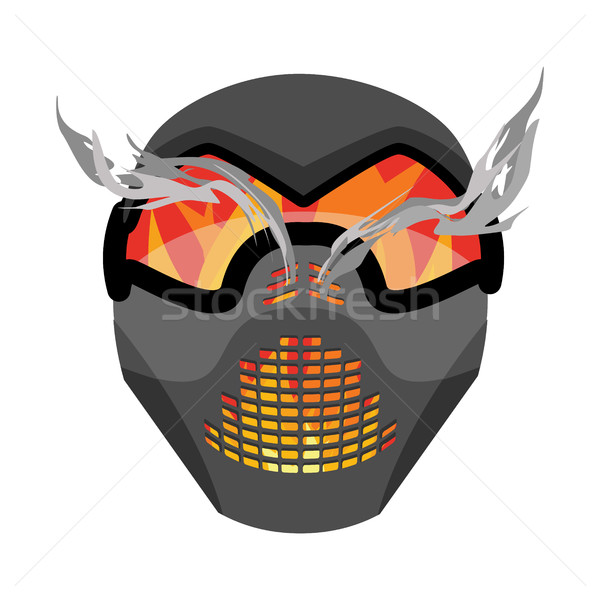  paintball mask. Protective helmet Scary. Sports respirator futu Stock photo © popaukropa