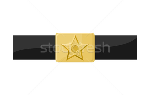 Stock photo: Belt Russian soldier. Military accessory. soviet army Buckle wit