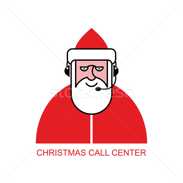 Santa Claus call Center. Santa responds to phone calls. Customer Stock photo © popaukropa