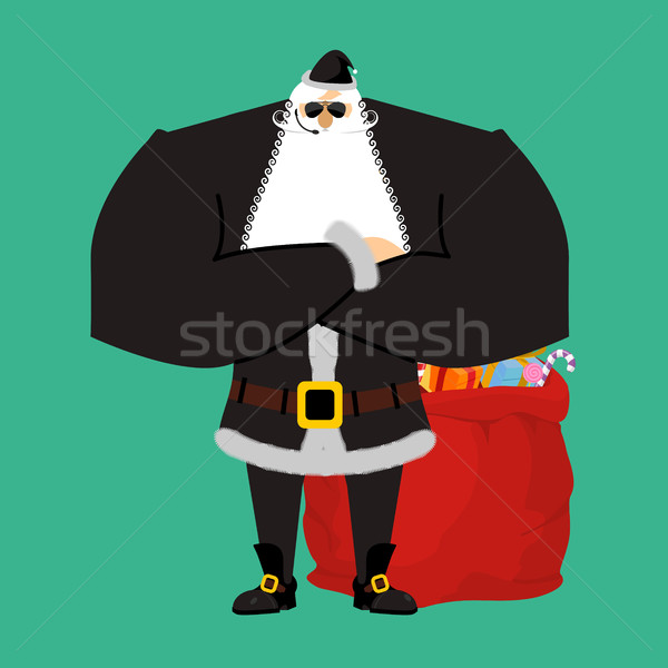 サンタクロース クリスマス セキュリティ 赤 袋 ストックフォト © popaukropa