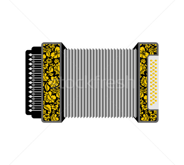 Accordion isolated. Russian National Folk Musical Instruments Stock photo © popaukropa