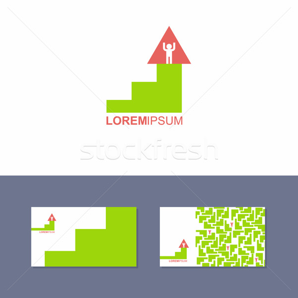 Logo design element with business card template Stock photo © popaukropa