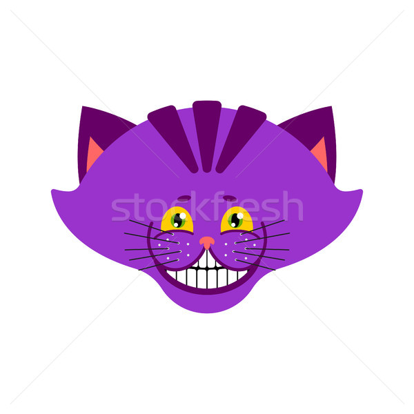 Stock photo: Cheshire cat smile isolated. Fantastic pet alice in wonderland. 