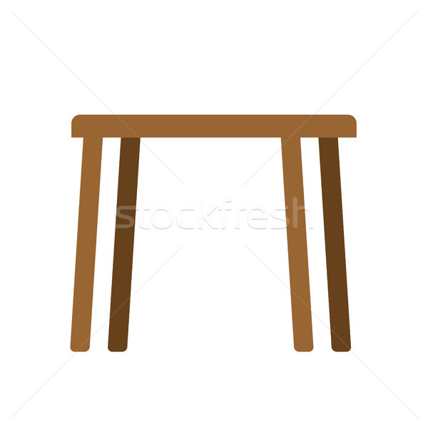 Wooden table empty isolated. Furniture on white background Stock photo © popaukropa