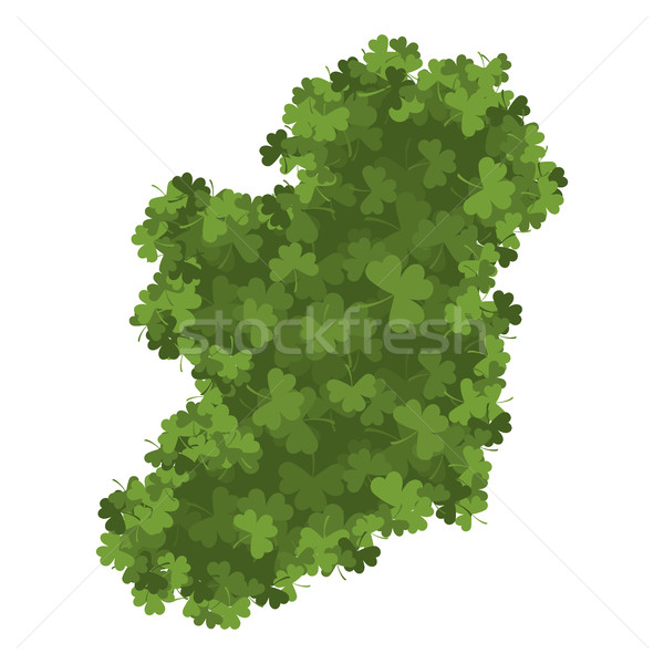 Irland Karte Klee shamrock irish Land Stock foto © popaukropa