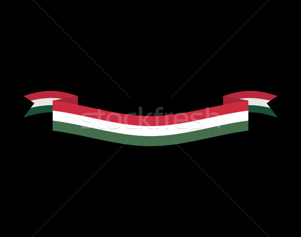 Stock photo: Hungary flag isolated. Hungarian ribbon banner. state symbol