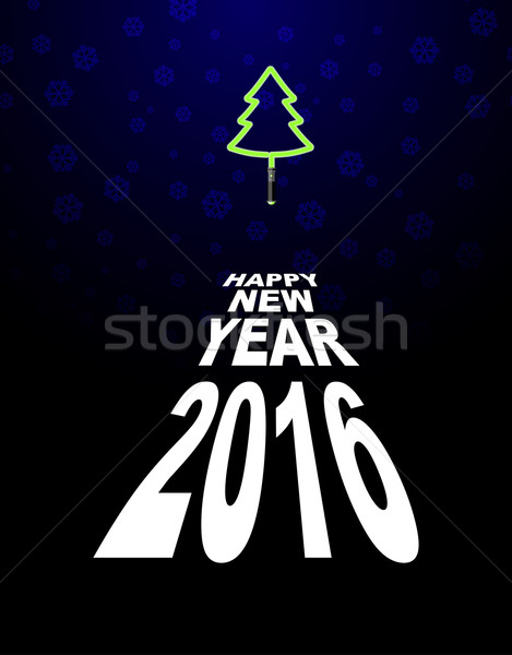 New year and Christmas tree. Light Christmas tree on new years.  Stock photo © popaukropa
