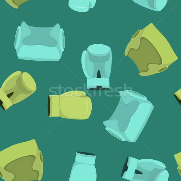 boxing gloves and Boxing helmet  Seamless Pattern, sport backgro Stock photo © popaukropa