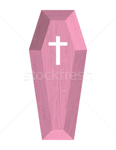 Pink coffin for blondes. Vector illustration of accessories for  Stock photo © popaukropa