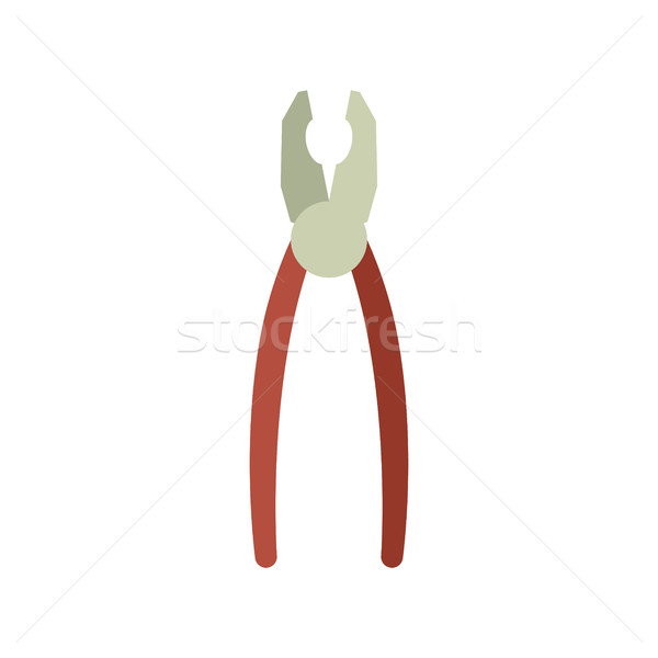 pliers isolated. Tool on white background. turn-screw flat Stock photo © popaukropa
