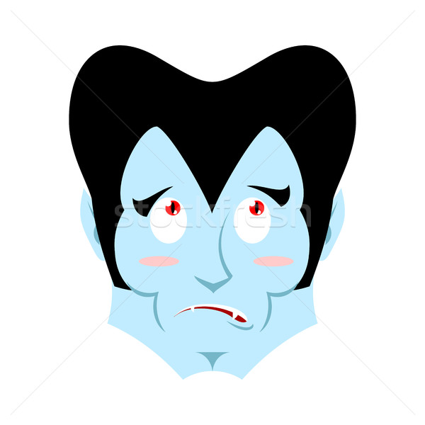 Dracula surprised Emoji. Vampire astonished emotion face isolate Stock photo © popaukropa