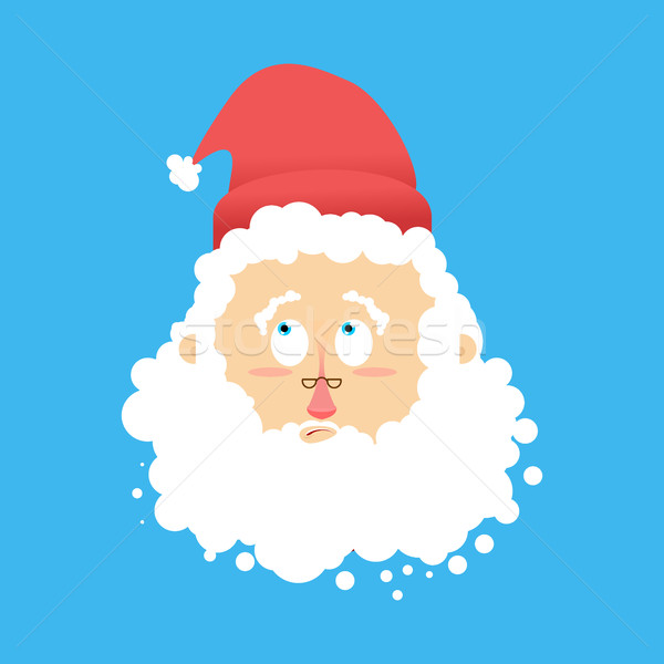 Santa surprised  Emoj. Christmas amazementi emotion avatars. San Stock photo © popaukropa