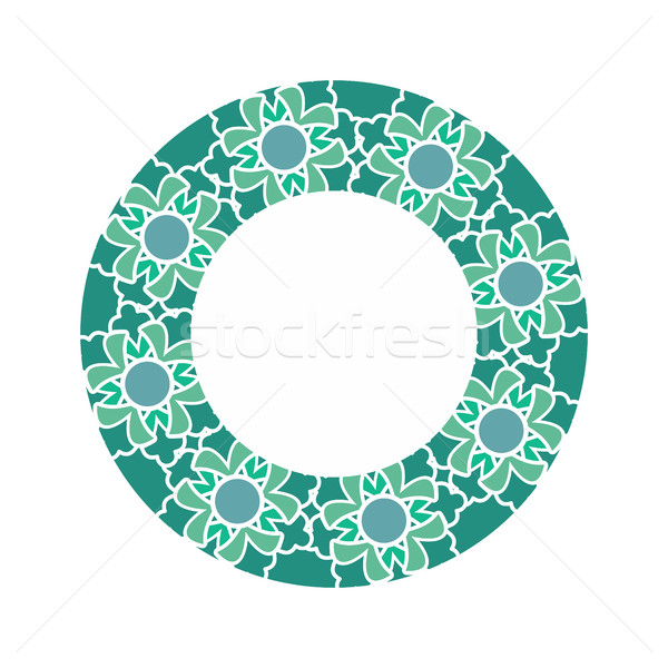 Halal Islamic template symbol. East ornament for emblem. Muslim  Stock photo © popaukropa