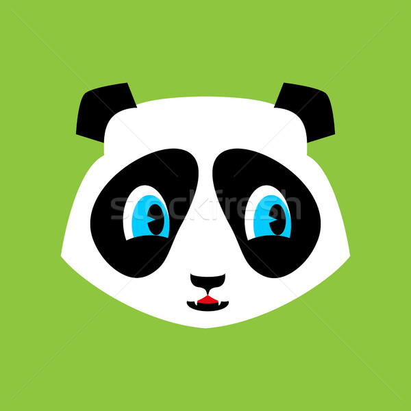 Stock photo: Panda cute Emoji. Chinese bear nice face