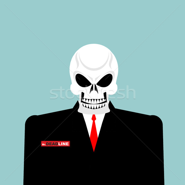 Mr Deadline. Death of a businessman in a suit. Skeleton in an Of Stock photo © popaukropa
