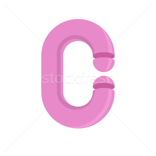 C Letter tube. Abstract logo. Eemblem of letter Stock photo © popaukropa