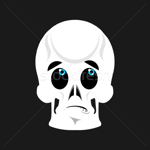 Skull Surprised Emoji. skeleton head astonished emotion isolated Stock photo © popaukropa