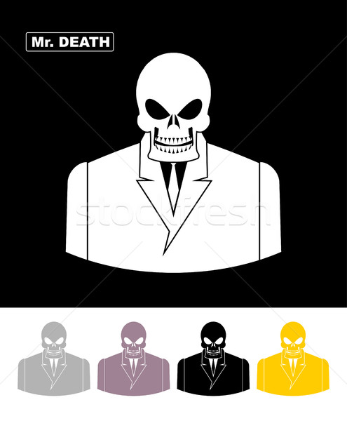 Mr death. Skull wearing businessman. Skeleton in an Office suit. Stock photo © popaukropa