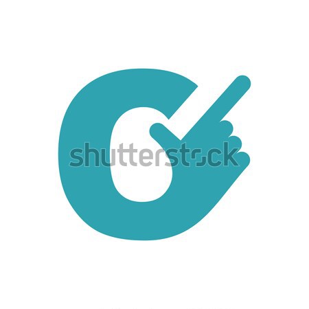 [[stock_photo]]: Lettre · main · index · isolé · blanche · affaires