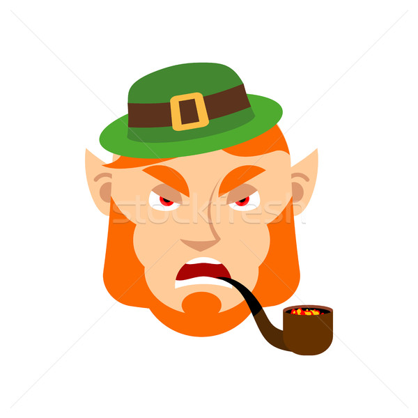 [[stock_photo]]: Colère · nain · rouge · barbe · agressif