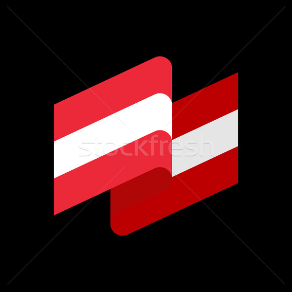 Austria flag ribbon isolated. Austrian banner tape. State patrio Stock photo © popaukropa