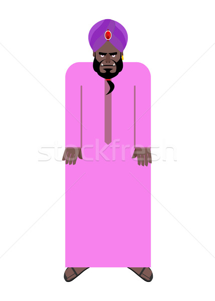 Arab robe Turban orientalisch Mann weiß Stock foto © popaukropa