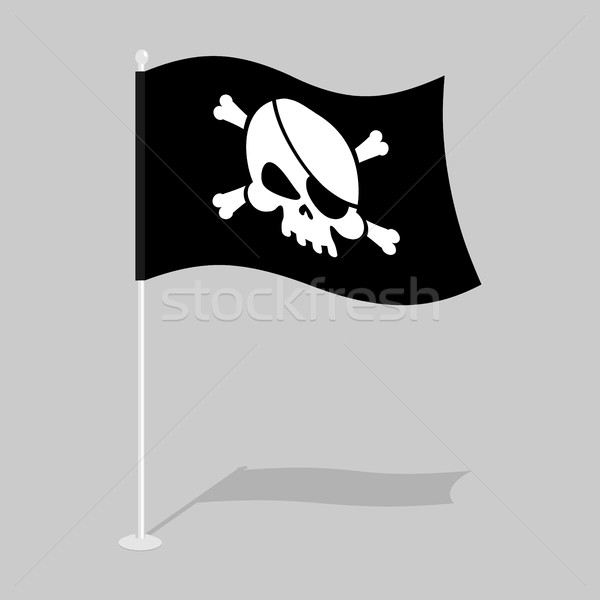 Jolly Roger. pirate flag. Skull and Bones. skeleton head. growi Stock photo © popaukropa