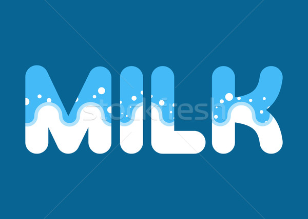 Stok fotoğraf: Süt · metin · logo · mandıra · harfler · mavi