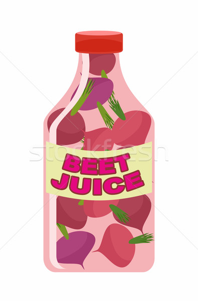 Beet juice. Juice from fresh vegetables. Beets in a transparent  Stock photo © popaukropa